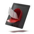 Open Mailbox with Tablet PC Royalty Free Stock Photo