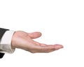 Open man`s hand with palm up Royalty Free Stock Photo