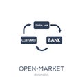 Open-market operations icon. Trendy flat vector Open-market operations icon on white background from Business collection