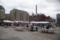 Open market in Tampere Finland