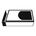 Open matchbox icon, simple style