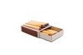Open matchbox with matches Royalty Free Stock Photo