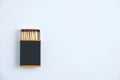 Open matchbox. White background. View from above