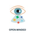 Open-Minded icon. Simple element from core values collection. Creative Open-Minded icon for web design, templates