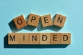 Open minded, as a banner headline