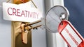 Open-Mindedness leads to Creativity - it\'s a key to unlock creativity