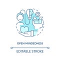 Open mindedness turquoise concept icon Royalty Free Stock Photo