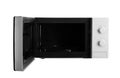 Open modern microwave oven on white background Royalty Free Stock Photo