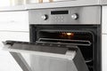 Open modern oven built Royalty Free Stock Photo