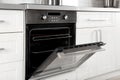 Open modern oven built Royalty Free Stock Photo