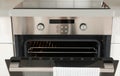 Open modern oven built Royalty Free Stock Photo
