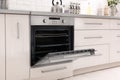 Open modern oven built Royalty Free Stock Photo