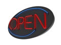 Open Neon Sign Isolated Royalty Free Stock Photo