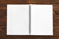 Open notebook with blank pages Royalty Free Stock Photo