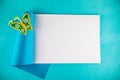 Open notebook with decor Royalty Free Stock Photo