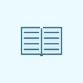 open notebook field outline icon. Element of 2 color simple icon. Thin line icon for website design and development, app Royalty Free Stock Photo