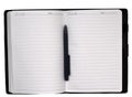 Open notebook isolated on white Royalty Free Stock Photo