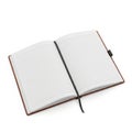 Open notebook with lined pages and bookmark Royalty Free Stock Photo