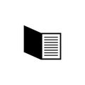 Open Notebook, Opened Copybook Flat Vector Icon Royalty Free Stock Photo