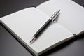 Open notebook pen closeup. Generate Ai Royalty Free Stock Photo