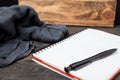Open notebook with pen on Royalty Free Stock Photo