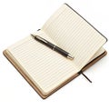 Open Notebook with Pen Royalty Free Stock Photo