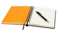 Open notebook with pen ready for writing Royalty Free Stock Photo