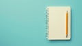Open Notebook with Pencil.AI generated image Royalty Free Stock Photo