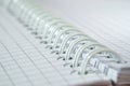 Open notepad with spring-bound binding Royalty Free Stock Photo