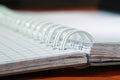 Open notepad with spring-bound binding Royalty Free Stock Photo