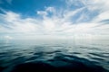Open ocean and cloudy sky Royalty Free Stock Photo