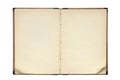 Open old blank book Royalty Free Stock Photo