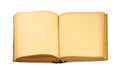 Open old blank book on white Royalty Free Stock Photo