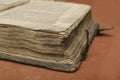 A open old book, detail Royalty Free Stock Photo