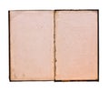 Open old book isolated on white background Royalty Free Stock Photo
