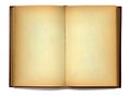 Open old book on white background Royalty Free Stock Photo