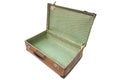 Open old leather suitcase Royalty Free Stock Photo