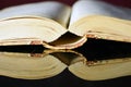 Open old thick book Royalty Free Stock Photo