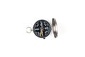 Open old vintage compass with top view Royalty Free Stock Photo