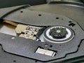 Open optical disc drive on computer without disc. Royalty Free Stock Photo