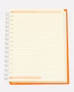 Open Orange notebook Royalty Free Stock Photo