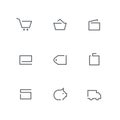 Open outline icon set 04