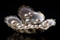 Open oyster shell. Generate Ai Royalty Free Stock Photo