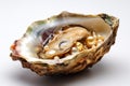 Open oyster shell pearls. Generate Ai Royalty Free Stock Photo