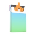 Open pack of cigarettes. Colored blank paper package Royalty Free Stock Photo