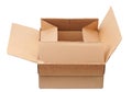 Open package box perspective view Royalty Free Stock Photo