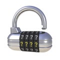 Open pad lock Royalty Free Stock Photo