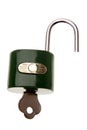 Open padlock