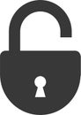 open padlock icon. unlocked lock on transparent background. Security symbol for your web site design, logo, app. safety protection