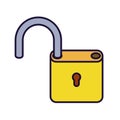 Open padlock lisolated icons Royalty Free Stock Photo